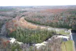 Heavy Grading Pine Hydro diversion canal aerial view from distance