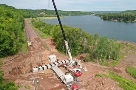 Box Culvert installation in Houghton Michigan