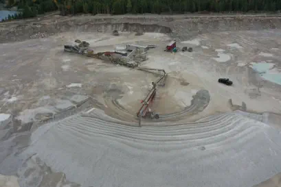 Carmeuse Aggregate Production aerial view