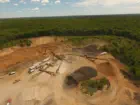 Coveau Pit Aggregate Production drone image